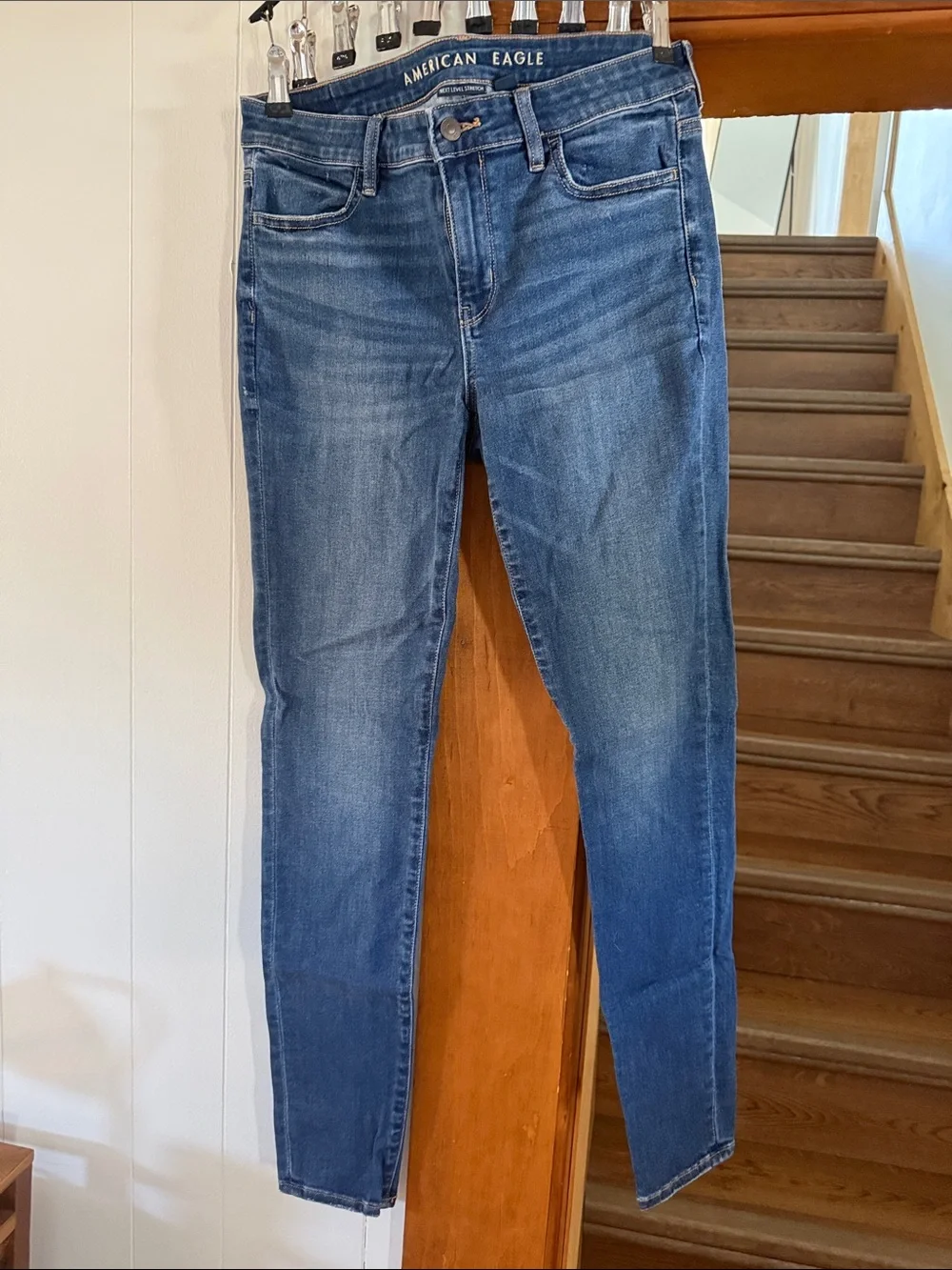 American Eagle Outfitters Women’s Blue Skinny Jeans - Faded Wash